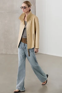 Nappa leather shirt