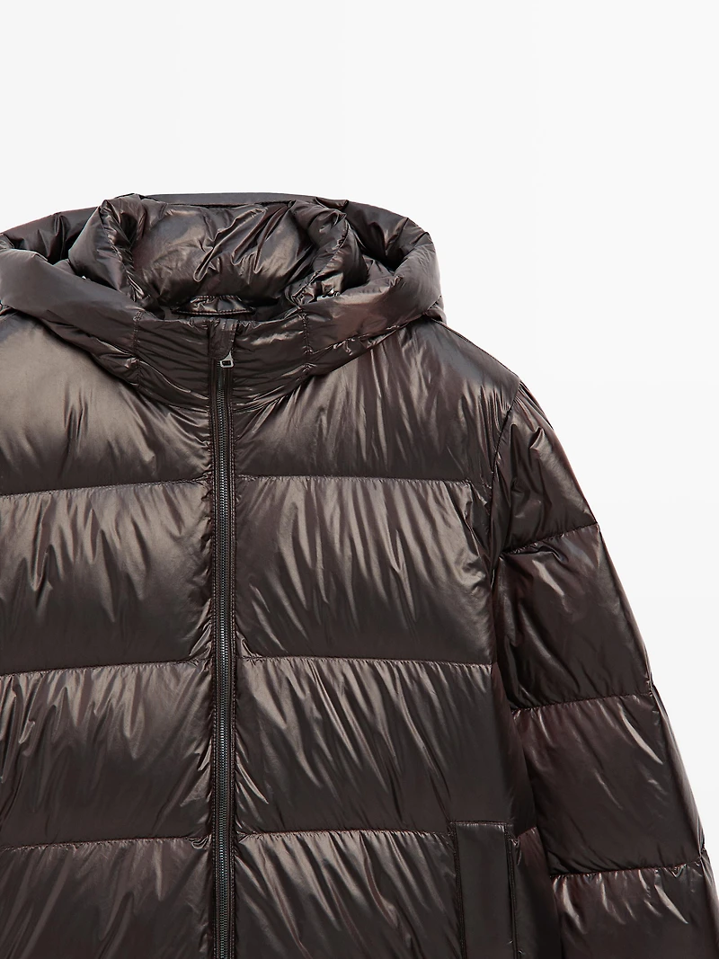 Water-repellent down blend jacket