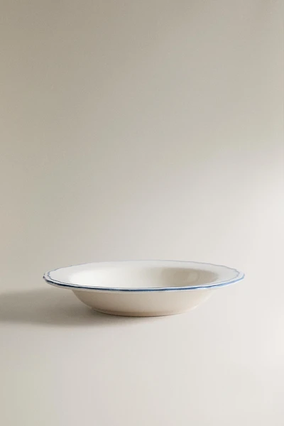 WAVY RIM EARTHENWARE SOUP PLATE