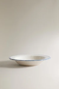 WAVY RIM EARTHENWARE SOUP PLATE