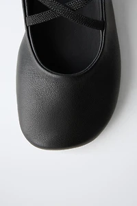 LEATHER BALLET FLATS