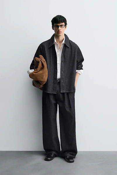 RELAXED FIT DENIM OVERSHIRT