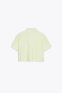 POPLIN CROP SHIRT