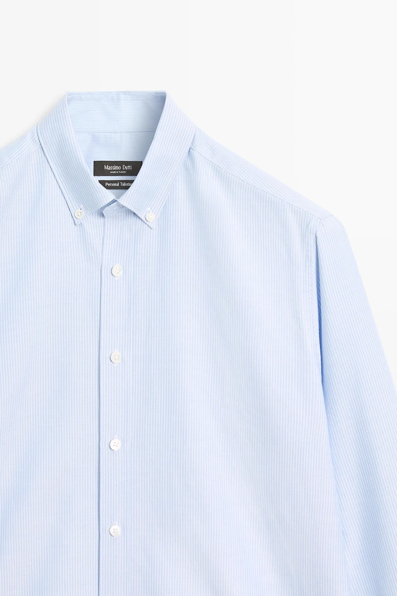 100% cotton regular fit striped shirt