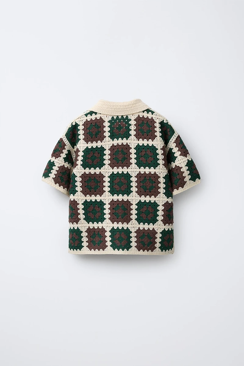 CROCHET KNIT SHIRT
