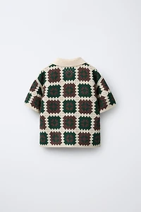 CROCHET KNIT SHIRT