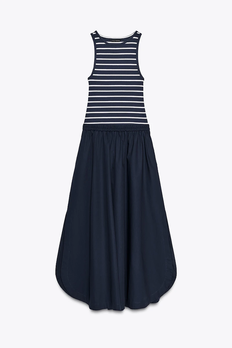 ROBE MIDI COMBINÉE POPELINE
