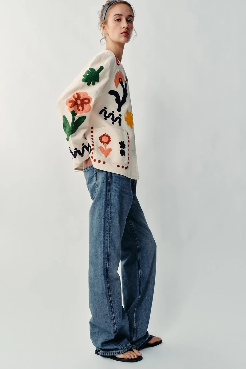FLORAL EMBROIDERED JACKET