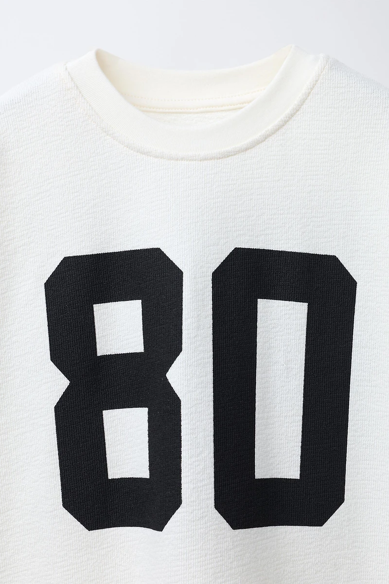 NUMBER AND TEXT PRINT T-SHIRT