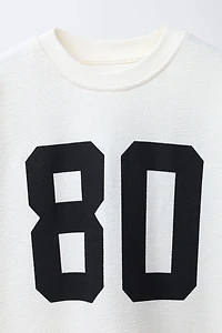 NUMBER AND TEXT PRINT T-SHIRT