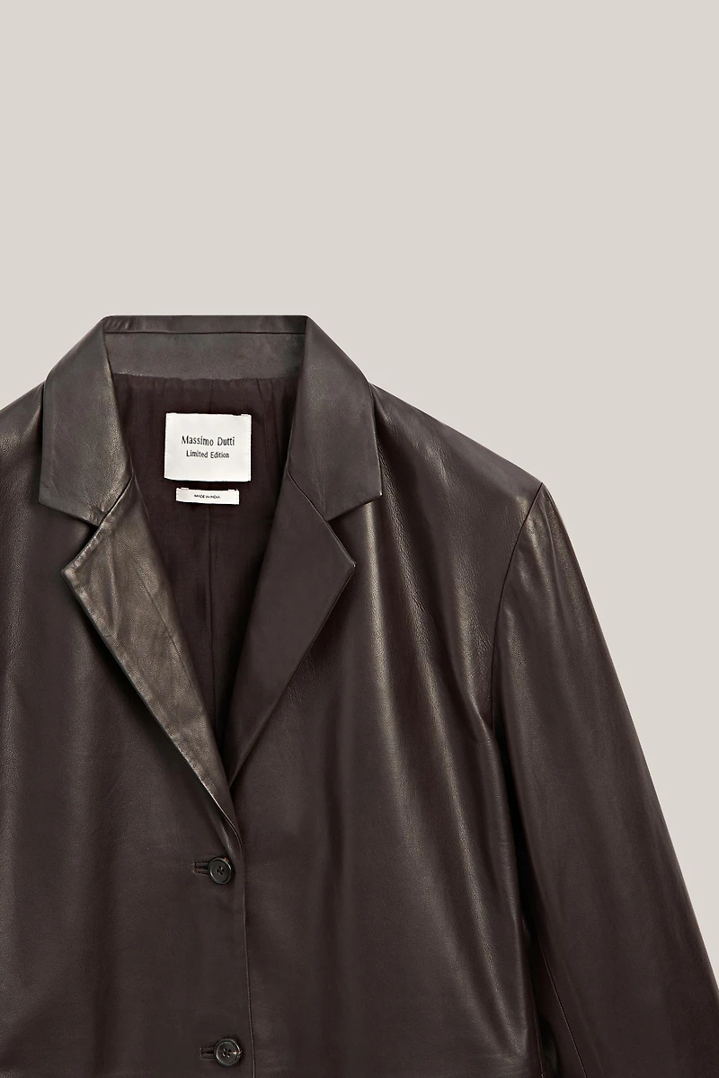100% nappa leather blazer with pocket details - LIMITED EDITION