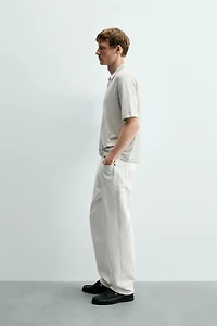 POLO EN MAILLE CHANVRE ET COTON