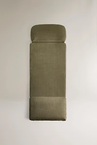 CORDUROY FOLDING LOUNGE CHAIR