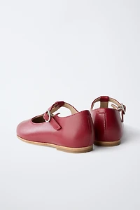 T-STRAP LEATHER BALLET FLATS - LIMITED EDITION