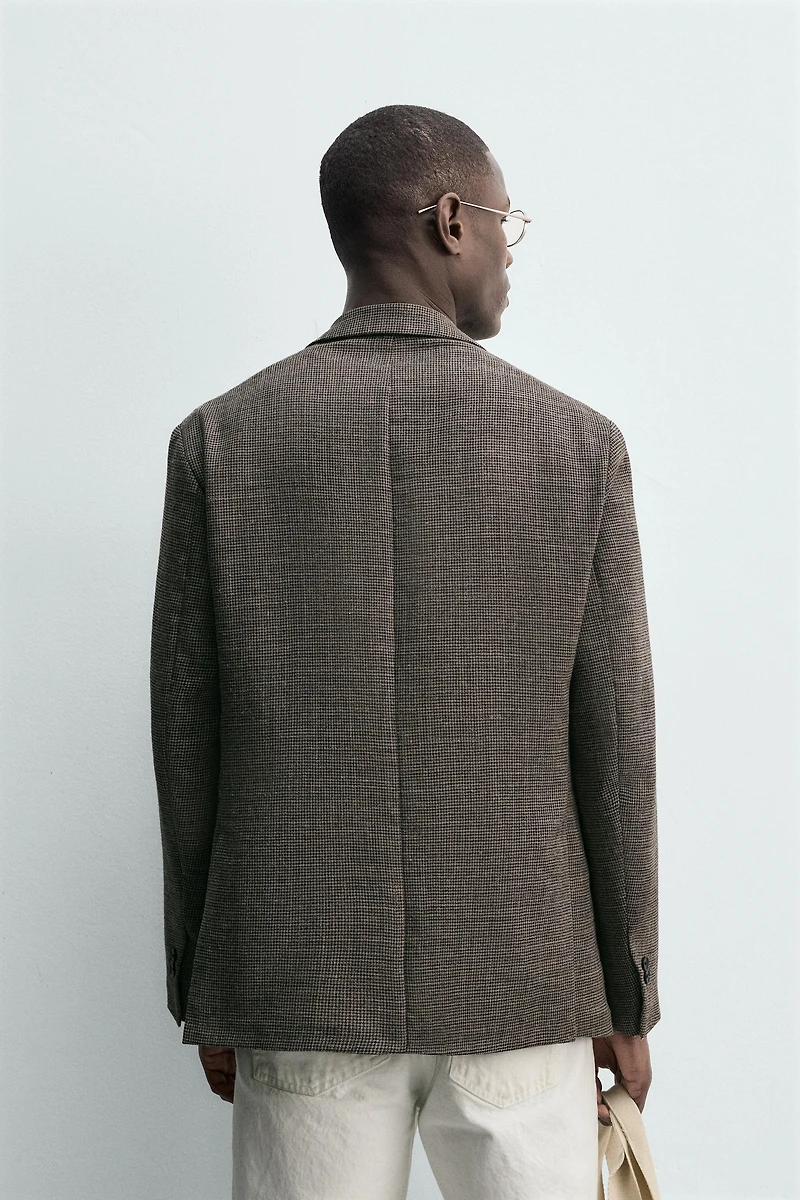 VESTE REGULAR FIT PIED-DE-POULE