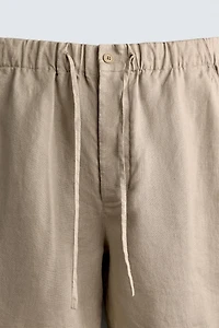 BERMUDA RELAXED FIT 100% LIN