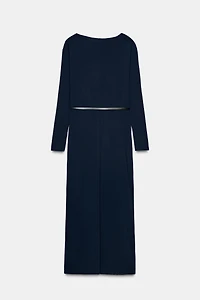 RUCHED DRESS WITH BELT