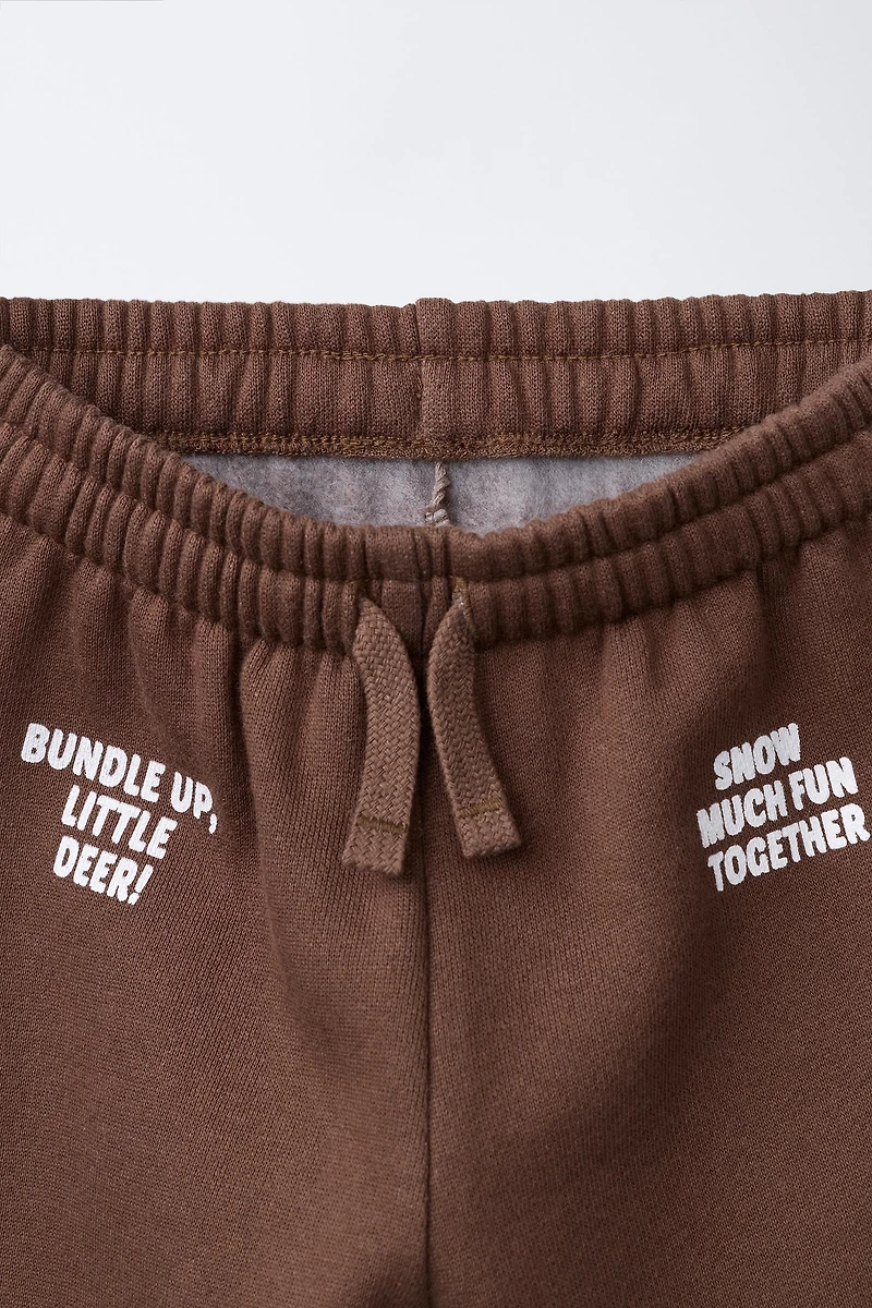 PANTALON DE JOGGING À INSCRIPTION FLOCKÉE