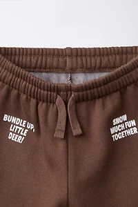 PANTALON DE JOGGING À INSCRIPTION FLOCKÉE