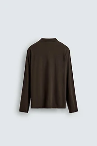 POLO REGULAR FIT EN COTON STRUCTURÉ