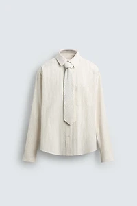 COMBINATION STRIPED TIE SHIRT