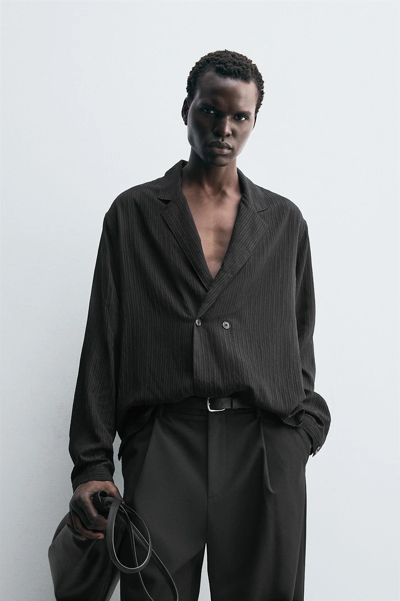 STRIPED KIMONO SHIRT