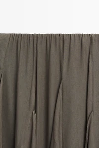 Flowing midi skirt with ruffle detail