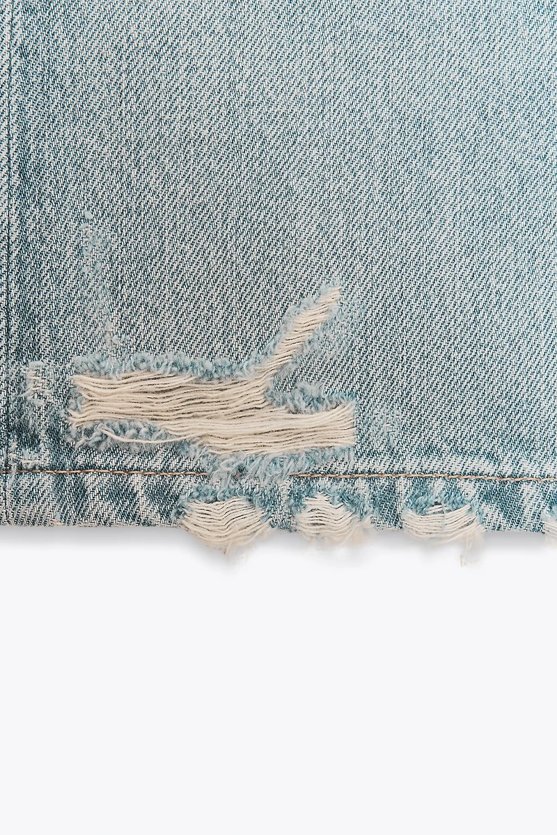 MID-RISE TRF DENIM SHORTS