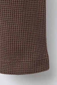 LACE DETAIL WAFFLE LEGGINGS