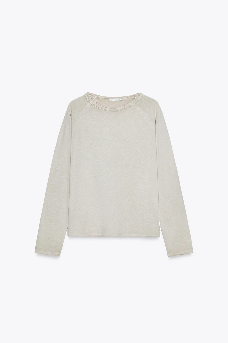 WASHED LONG SLEEVE T-SHIRT