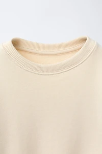 RIBBED LEGGING AND BOW SWEATSHIRT JOGGING SET