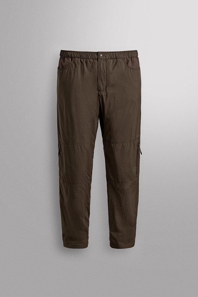 CONTRASTING LINING CARGO PANTS