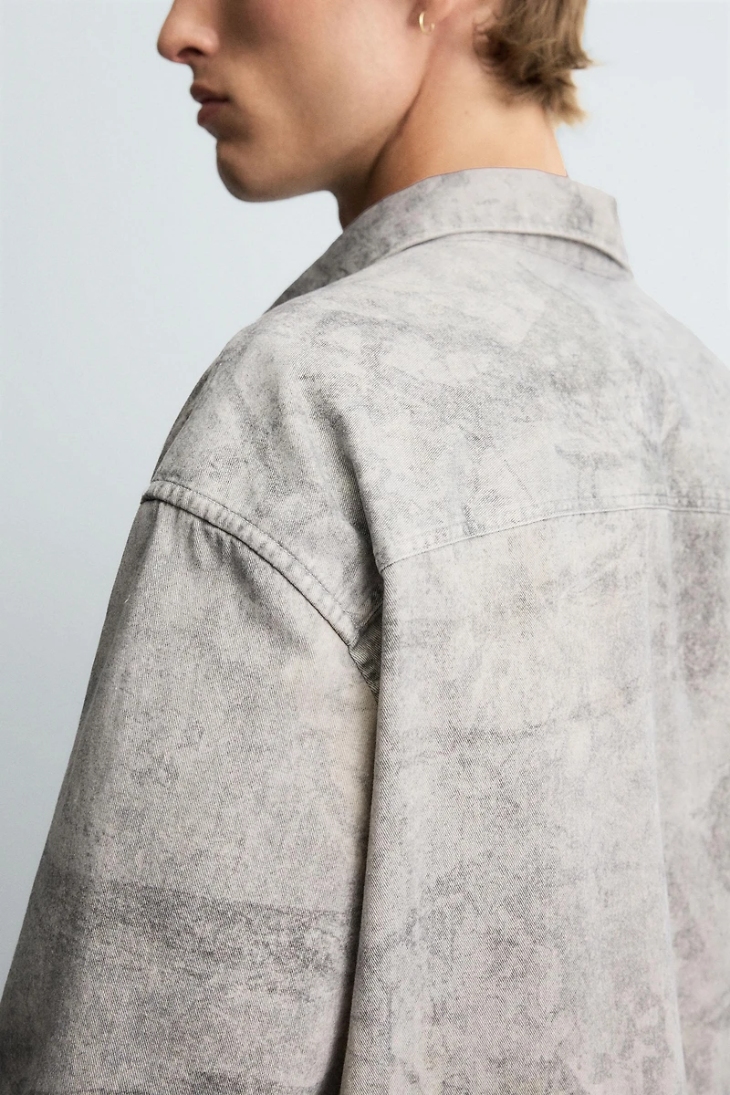 RELAXED FIT ABSTRACT PRINT SHIRT