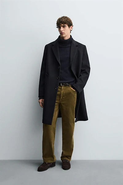 MANTEAU REGULAR FIT AVEC LAINE