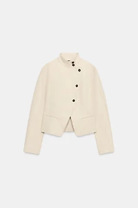 BUTTONED DOUBLE-BREASTED BLAZER