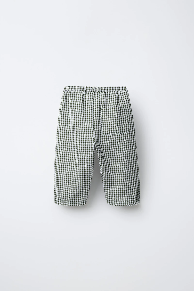 BAGGY GINGHAM PANTS