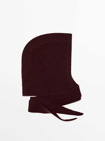 Capuche maille nœud