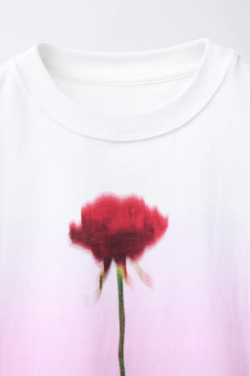 FLORAL PHOTOGRAPH T-SHIRT