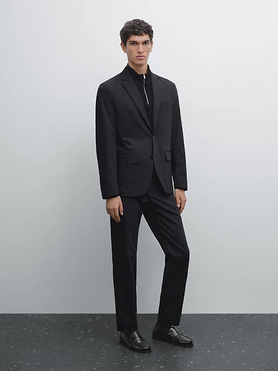 Technical fabric blazer