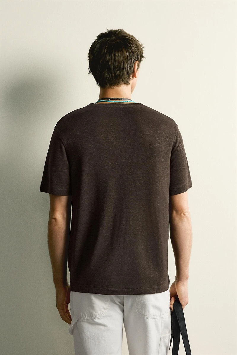 HEMP-VISCOSE REGULAR FIT T-SHIRT