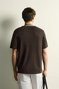 HEMP-VISCOSE REGULAR FIT T-SHIRT
