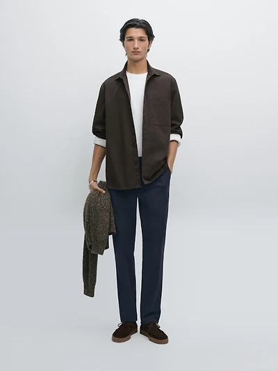 Pantalon slim en coton
