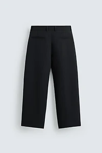 RELAXED FIT PLEATED PANTS