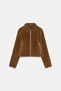100% LEATHER SHORT JACKET