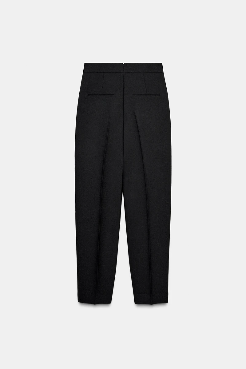 LIMITED EDITION WOOL BLEND PLEATED PANTS