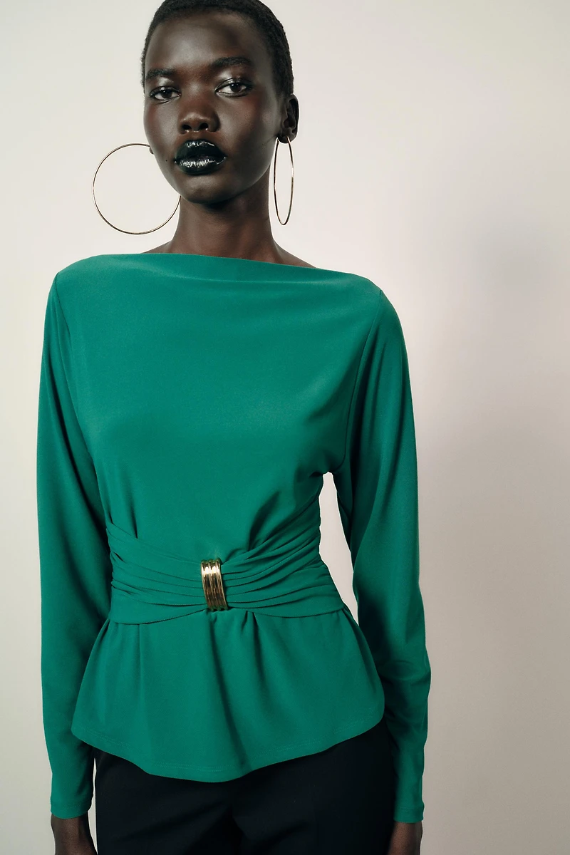 DRAPED WAIST TOP