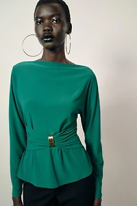 DRAPED WAIST TOP