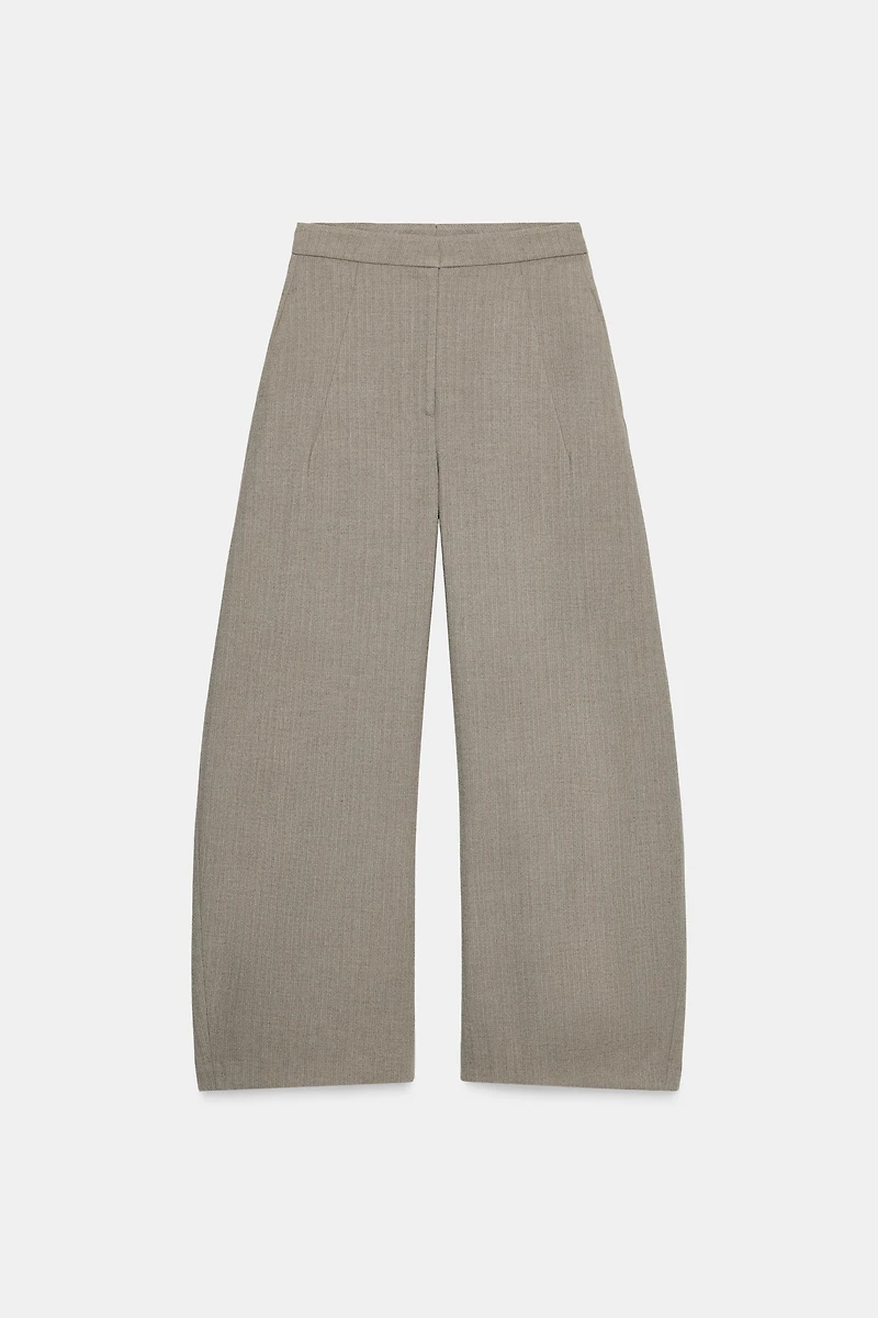 ZW COLLECTION HERRINGBONE BALLOON PANTS