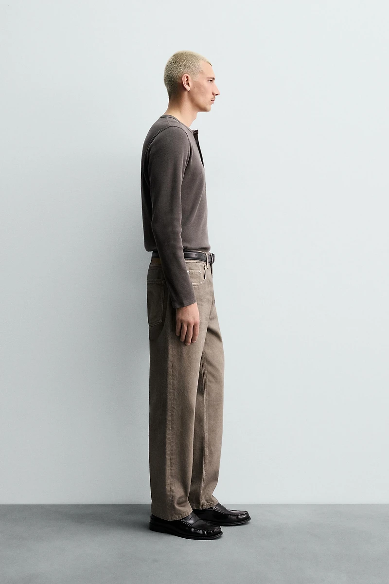 JEAN STRAIGHT FIT LAVAGE IMPRIMÉ