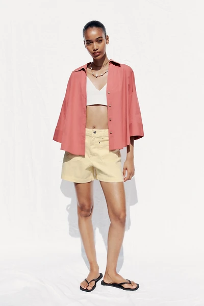 WIDE SLEEVE POPLIN SHIRT